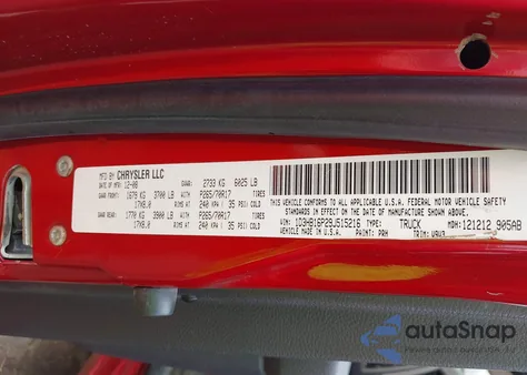 2009 Dodge Ram 1500 St from USA, damaged, VIN 1D3HB16P29J515216